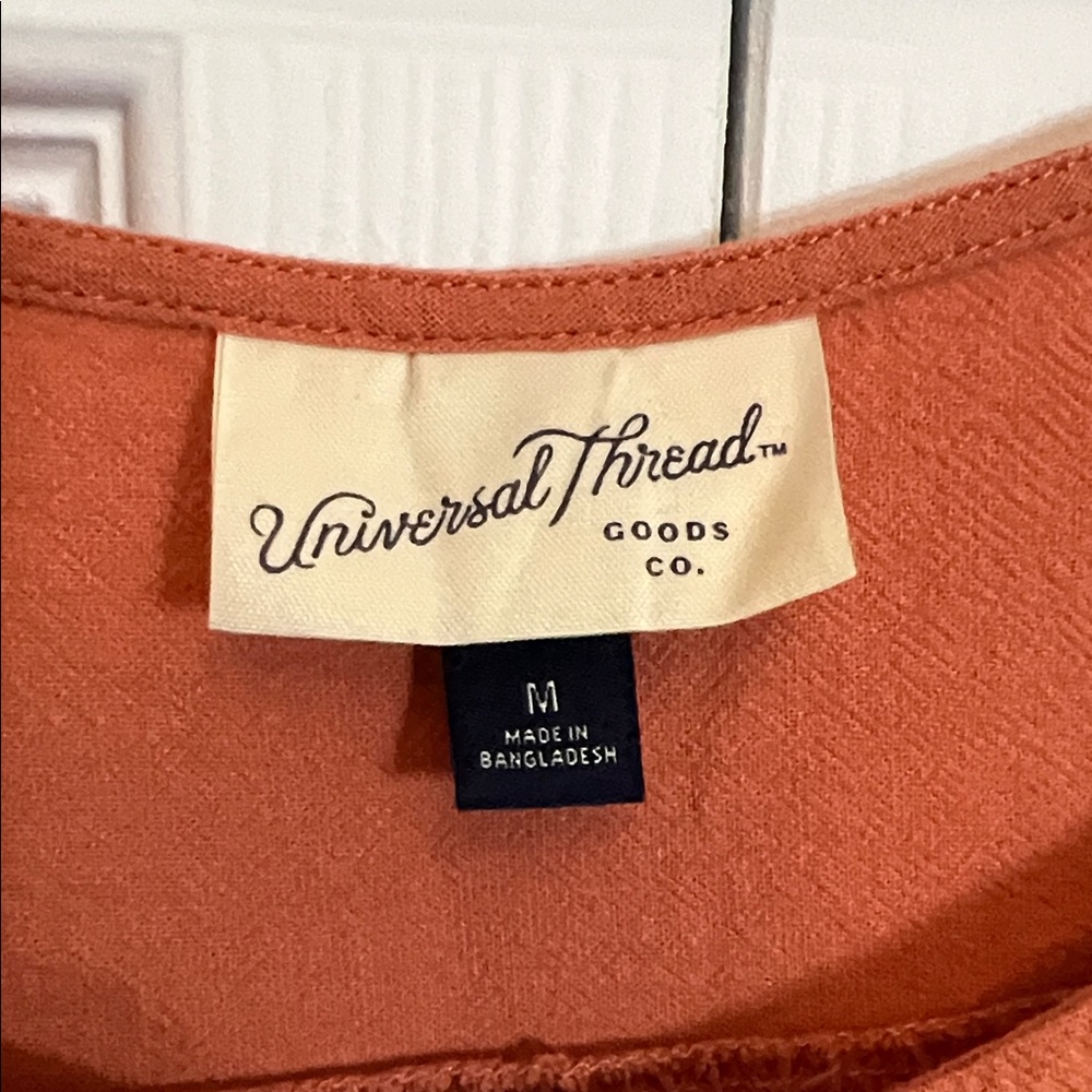 Universal Thread Rust Button-Down Mini Dress - Picture 2 of 5